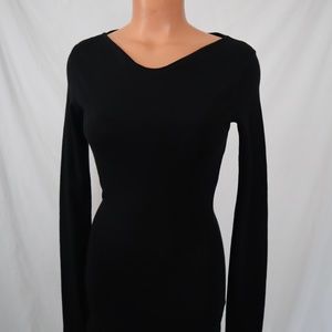 DOLCE & GABBANA bodycon black wool sweater dress